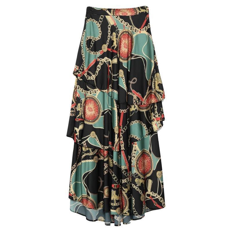 上品な ロングスカート Santucci Gil 送料無料キャンペーン実施中 全国一律 レディースファッション ライトグリーン ロング マキシ丈スカート スカート ボトムス スカート