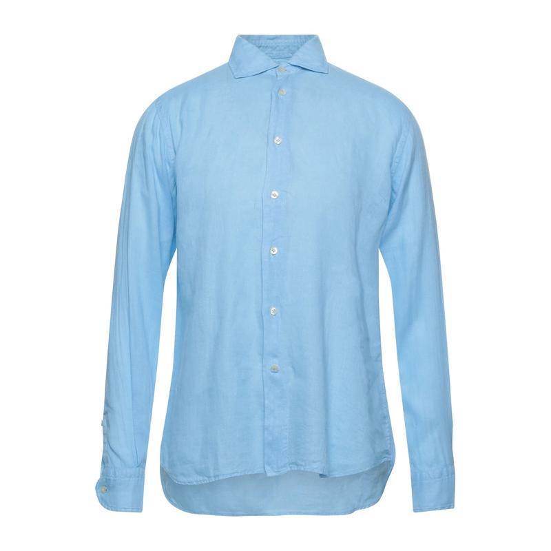在庫一掃 リネンシャツ Roda ロダ メンズファッション アジュールブルー 長袖 シャツ カジュアルシャツ トップス 長袖 サイズ 39 Www Chemplex Co Zw