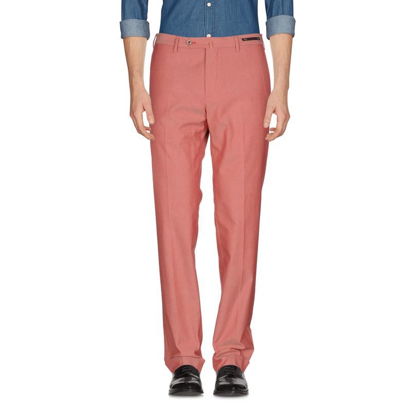 ピーティーゼロウーノ Pt01 メンズ チノ パンツ ボトムス パンツ 赤茶色 Aziza Physics Com