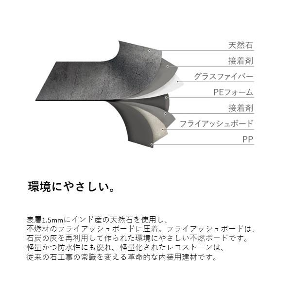 法人様宛送料半額/軽量天然石ボード　レコストーン　150×600　アブソリュートブラック