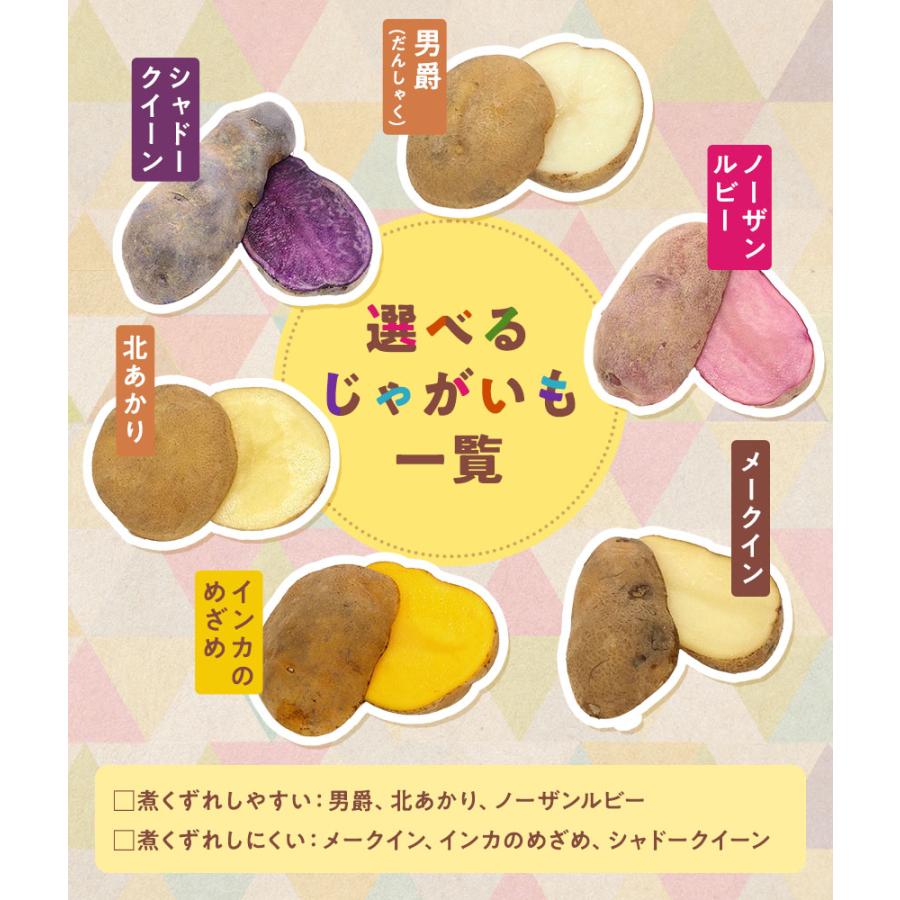 じゃがいも 食べくらべ 北海道産 6種各1kg合計6kg（ 男爵 北あかり メークイン インカのめざめ シャドークイーン ノーザンルビー ） |  | 03