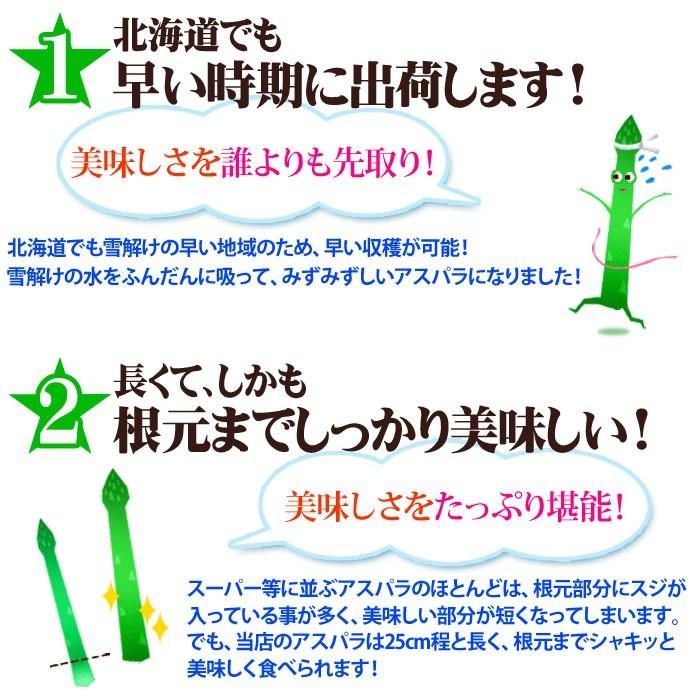 【順次発送中】幻の超極太4L グリーンアスパラガス 4Lサイズ 2kg（1kg箱を2個まとめてお届け） 北海道産 産地直送 アスパラ ギフト お取り寄せ｜156｜06