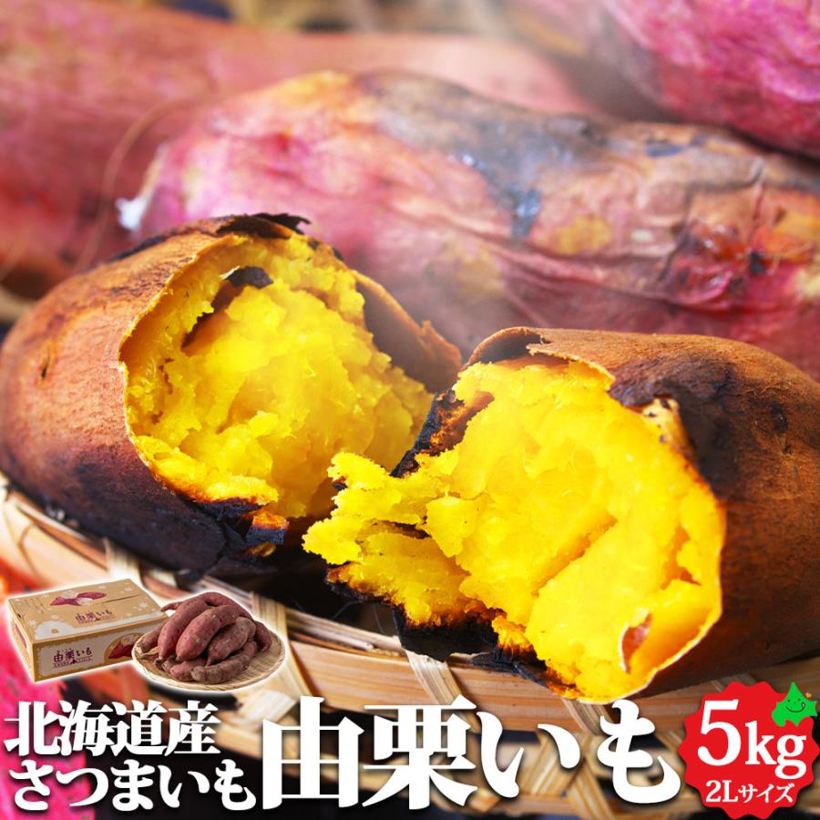 由栗いも（ ゆっくりいも ） 約5kg 2Lサイズ 北海道産 さつまいも