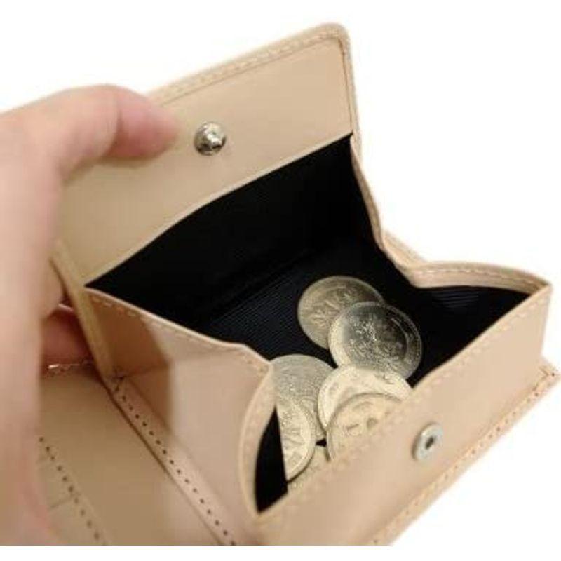 Saint Mode（セイントモード）国産コードバン(馬尻革)×本ヌメ革財布(BOX型小銭入付二つ折財布） (ブルー) Mode セイントモード 国産コードバン 馬尻革 ×本ヌメ革財布 BOX型小銭入付二つ折財布 ブルー