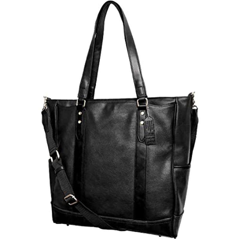 《イーフ》 トートバッグ ビジネストートバッグ ビジネスバッグ メンズ レディース 通勤 通学 大容量 自立型 PC収納 EA1 (ブラック(9559円)