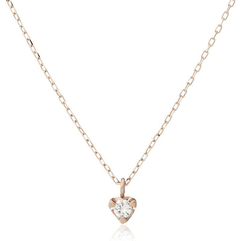 0.03ctハート枠K10PGダイヤモンドプチネックレス 03ctハート枠K10PGダイヤモンドプチネックレス K1110182282(9699円)