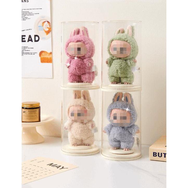 ラブブ 2個 ピンク・ホワイト スタンドおまけつき ラブブ専用 立ちスタンド付きキーホルダー&フィギュアディスプレイ