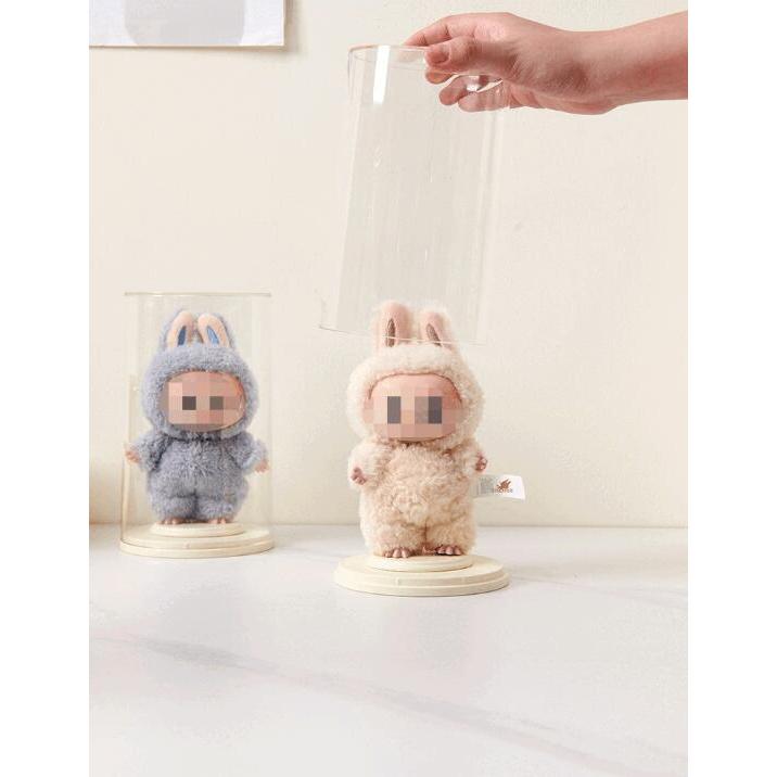 ラブブ 2個 ピンク・ホワイト スタンドおまけつき ラブブ専用 立ちスタンド付きキーホルダー&フィギュアディスプレイ
