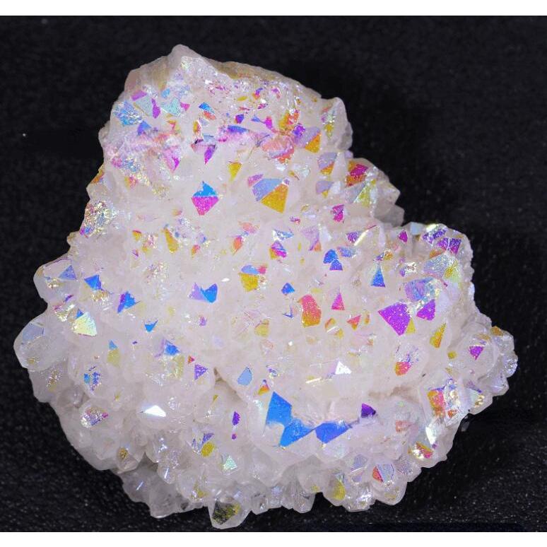 天然水晶 ABカラー 天使の翼 クリスタルクラスター|多彩な結晶 原石 インテリアオブジェ パワーストーンの画像