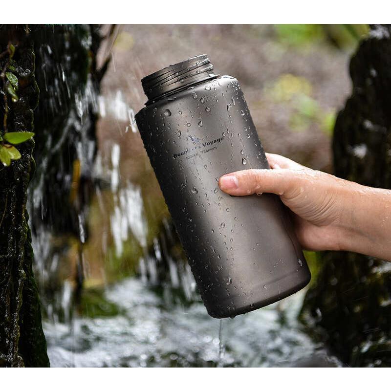 純チタン製ウォーターボトル 1L 超軽量・サビに強い|登山 キャンプ