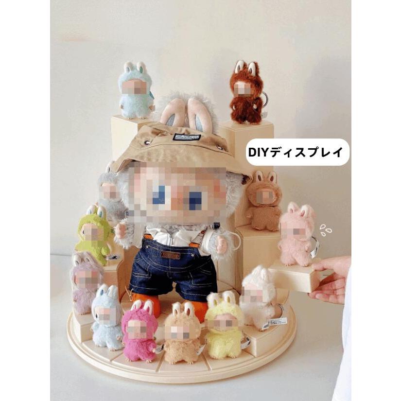 360°回転式 ラブブ展示ケース アクリル製 防塵カバー付き DIY組立