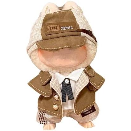 17cm人形用 ラブブ対応 着せ替えセット 探偵スタイル 帽子・Tシャツ