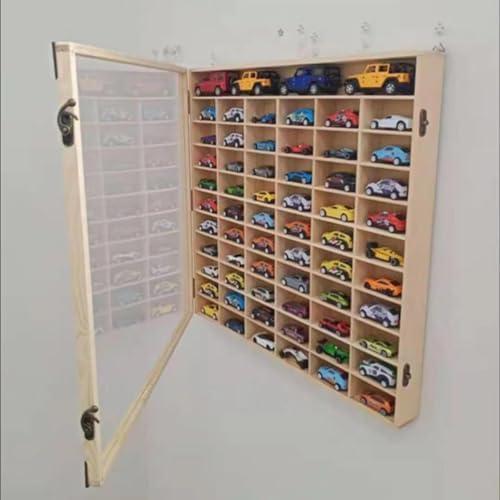 木製ミニカー収納ケース アクリル扉付き 壁掛け可能 高透明度 展示用