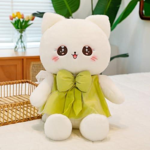 猫ぬいぐるみ 抱き枕 35cm ふわふわクッション グリーン おもちゃ 誕生日プレゼント 子ども用 シンプルおしゃれ_14