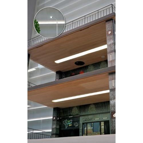1:24スケール 2階建て駐車場ジオラマ ミニカー展示ケース LEDライト