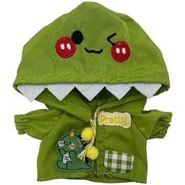 10cmぬいぐるみ用レインコート 防水加工 キャラクター選べる 恐竜（緑