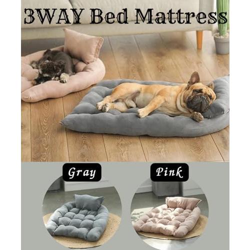 犬用ペットベッド 3wayデザイン 洗える あごのせ枕 オールシーズン対応