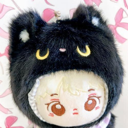 ぬいぐるみ用スタイ付き着ぐるみ 黒猫デザイン 10cm用 マスコット
