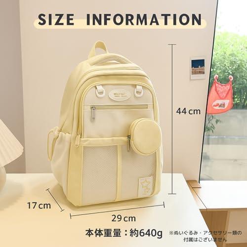 痛バッグ リュック 透明ポケット付き 軽量 レディース カラフル5色