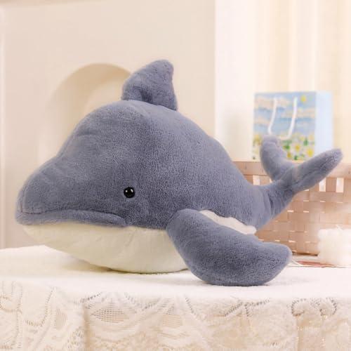 イルカぬいぐるみ 抱き枕 ふわふわ リアルデザイン ライトブルー