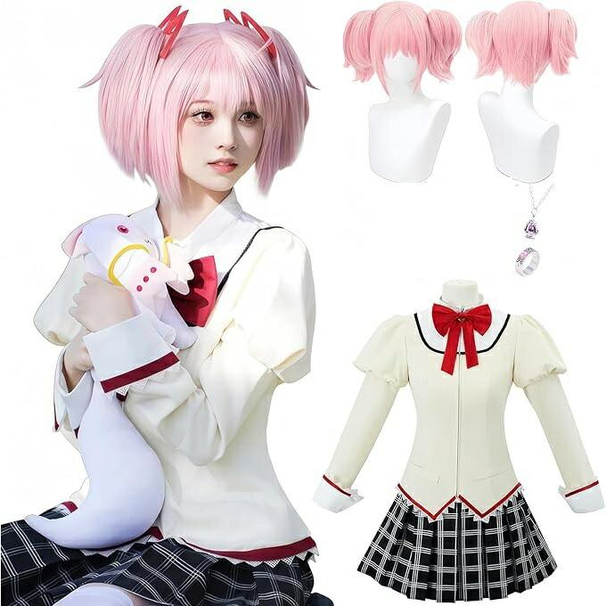 魔法少女まどかマギカ コスプレ衣装 大人用 ウイッグ・アクセサリー付