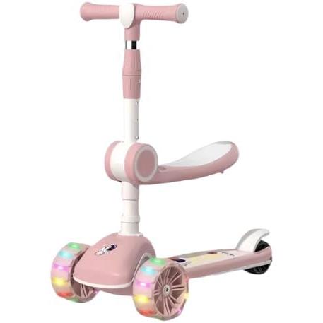 3in1多機能キックスクーター 折りたたみ式 音楽LEDライト付き 高さ調整