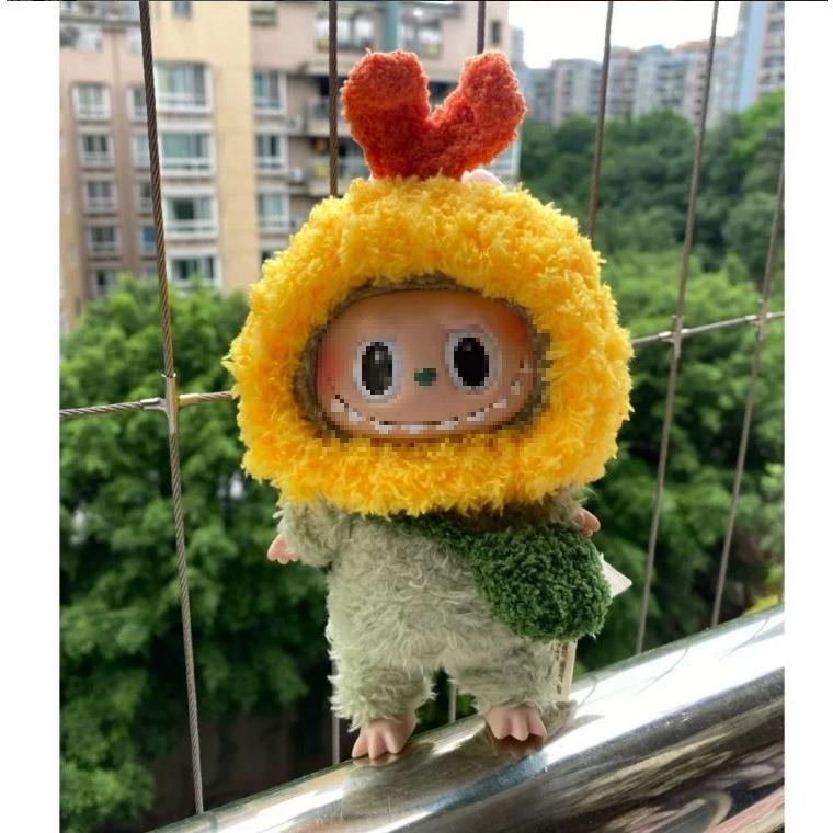 labubuラブブぬいぐるみ服 17cm着せ替え 帽子とバッグ2点セット 専用