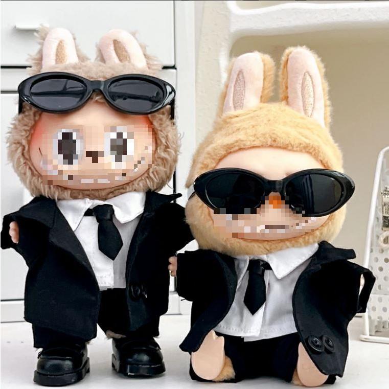 ラブブぬいぐるみ用 手作りデニムオーバーオール＆帽子セット 17cm専用