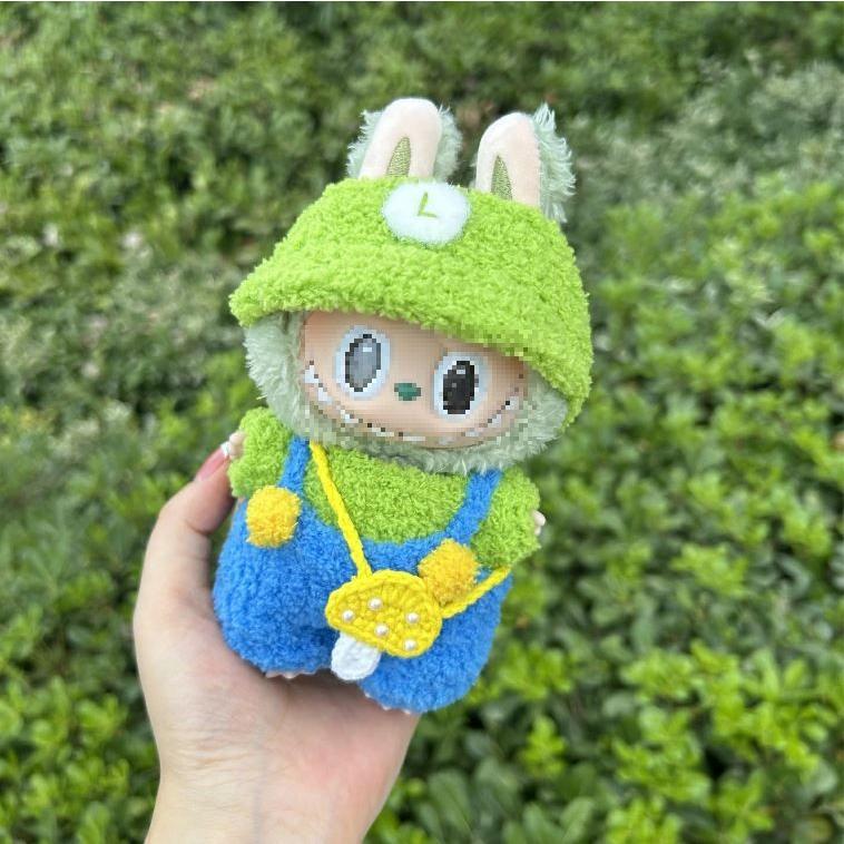 ラブブぬいぐるみ服 手作りデニムオーバーオール&帽子セット 17cm専用