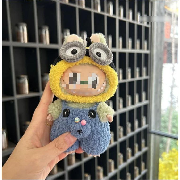 ラブブぬいぐるみ用 手作りデニムオーバーオール＆帽子セット 17cm専用