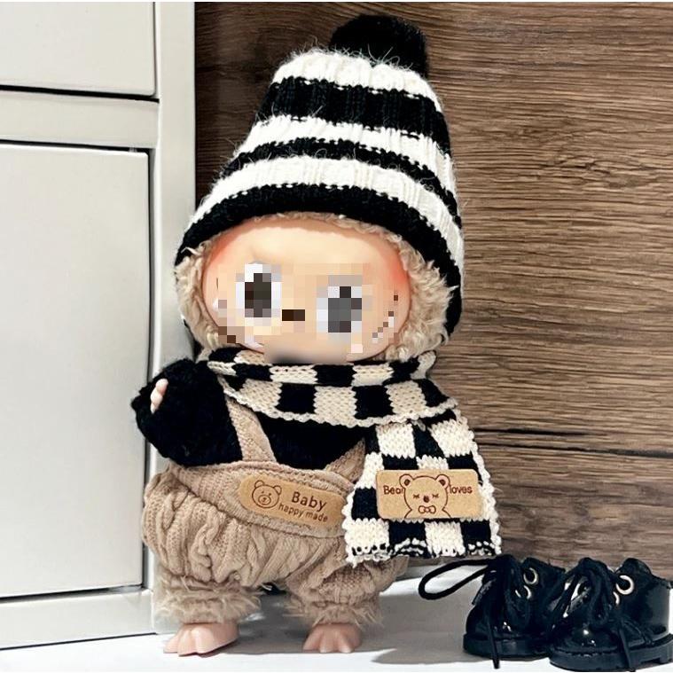 ラブブぬいぐるみ用 手作りデニムオーバーオール＆帽子セット 17cm専用