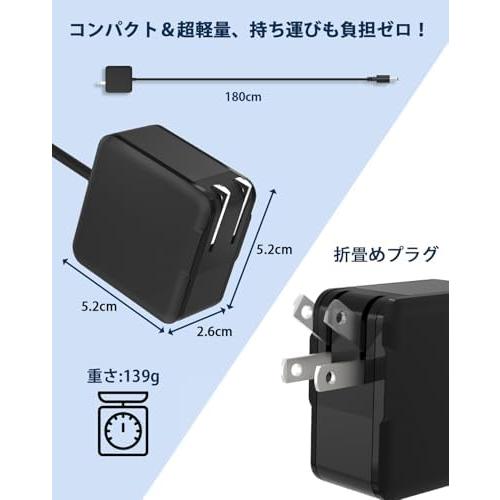 Dell ノートPC用 ACアダプター 65W GaN採用 軽量小型 折畳プラグ 対応