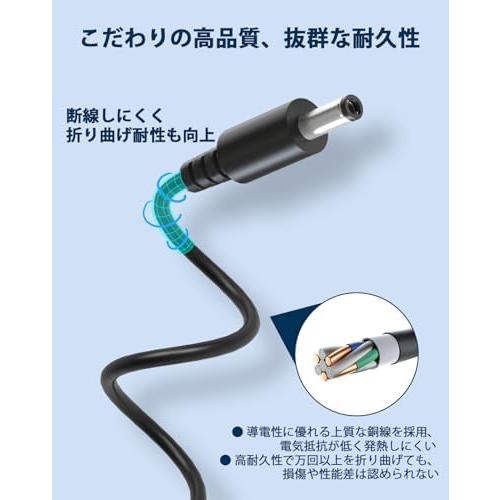 Dell ノートPC用 ACアダプター 65W GaN採用 軽量小型 折畳プラグ 対応