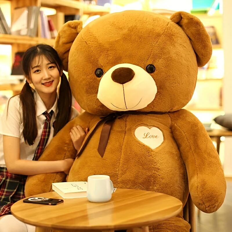 アートドール✽ぬいぐるみ✽テディベア✽5ジョイントおねんねぶぶちゃん✽特大サイズ 巨大テディベアぬいぐるみ 160cm ライトブラウン 柔らかい 抱き心地
