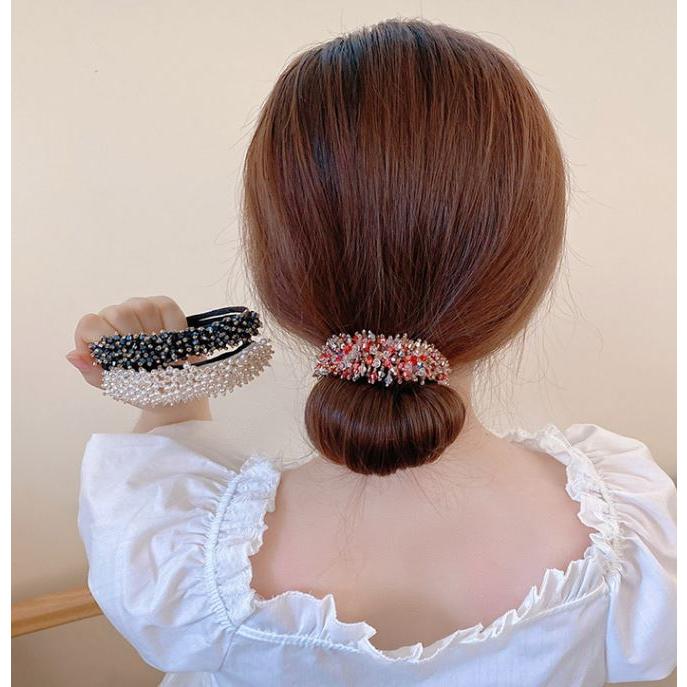 ヘアアクセサリー 1本お団子ヘアメーカー お団子ヘアアレンジ パール 可愛い　韓国風ヘアバンド　 　ヘアクリップ　ヘアゴム　お団子メーカー ヘアアレンジ 簡単 |  | 15