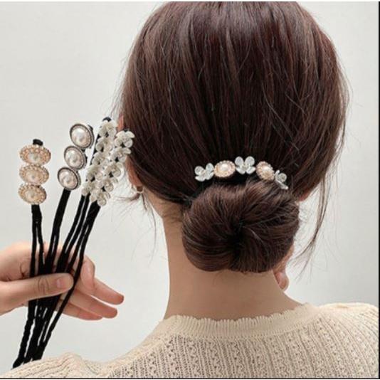 お団子ヘアメーカー お団子ヘアアレンジ パール 可愛い 韓国風ヘアバンド ヘアアクセサリー ヘアピン ヘアクリップ ヘアゴム お団子メーカー 簡単 Fs0001 Zz ヤスイショップ 通販 Yahoo ショッピング