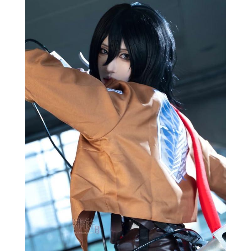 調査兵団 ミカサ・アッカーマン コスプレ衣装セット ウィッグ付き 大人