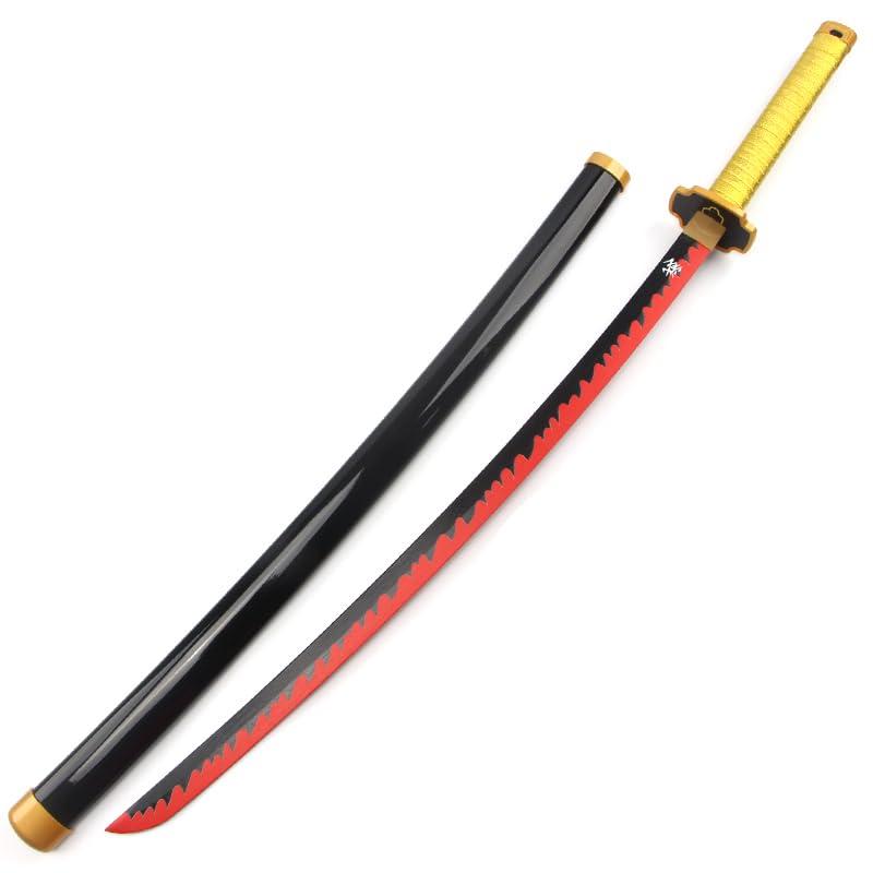 竈門炭治郎 日輪刀 高品質 模造刀 コスプレ 鑑賞用 装飾用 鬼滅の刃 ベルト付属 竈門炭治郎 神楽 日輪刀 模造刀 木製 コスプレ用