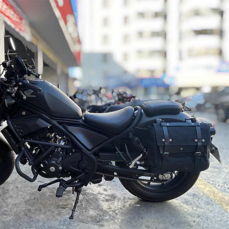 バイク用サイドバッグ 防水 大容量 レトロデザイン 5色選べる サドル