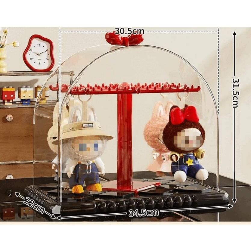 POPMART LABUBU専用 透明収納ケース 大容量 防塵 フィギュア