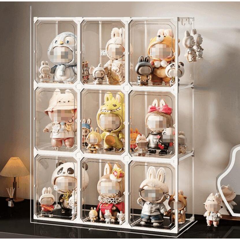 POPMART LABUBU専用 透明収納ケース 防塵 フィギュアディスプレイ台