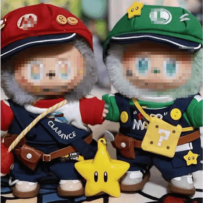 ラブブ 17cm 緑カラーコーデセット 4点｜帽子・トップス・サスペンダー