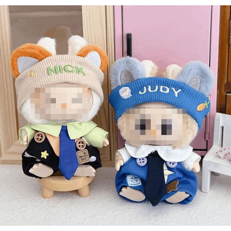 ラブブ 17cm こすぷれセット 5点 狐とウサギの探偵風 一代・二代・三代