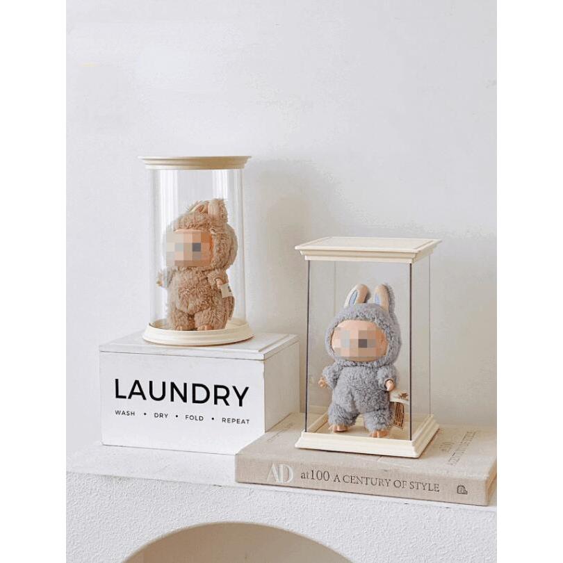 ラブブ専用ディスプレイケース ローマ柱デザイン 透明アクリル製 防塵