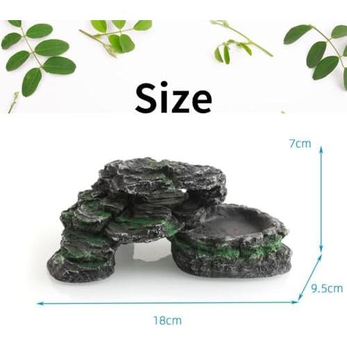 爬虫類・両生類用 樹脂製ウェットシェルター 隠れ家 湿度維持 脱皮