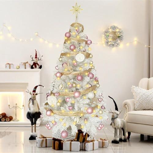 クリスマスツリー 150cm ホワイト 高濃密度 枝数400本 オーナメントLED