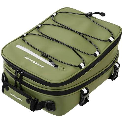【専用2点】Green様 バイク用シートバッグ 大容量8-12L レインカバー付き 固定ベルト