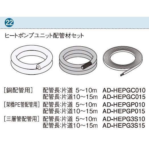 パナソニック エコキュート ヒートポンプユニット配管材セット 三層管配管用 Ad Hepg3s15 Ad Hepg3s15 いえエコ Com 通販 Yahoo ショッピング