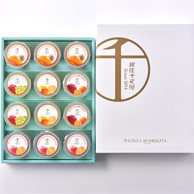 ポイント2倍〜 お中元 夏ギフト 2026 ゼリー プレゼント お取り寄せ 贈り物 ギフト Gift 銀座千疋屋 送料無料 銀座フルーツジュレ １２個 | 銀座千疋屋 | 01