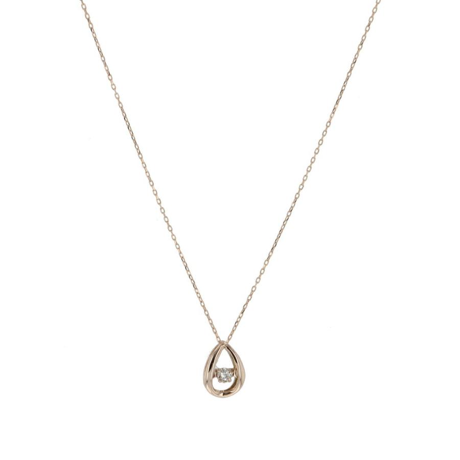 ダンシングネックレス K10ピンクゴールドネックレス ダイヤモンドネックレス 0.05ct ネックレス 10金ネックレス ネックレス ペンダント 誕生日 K10 送料込みの画像
